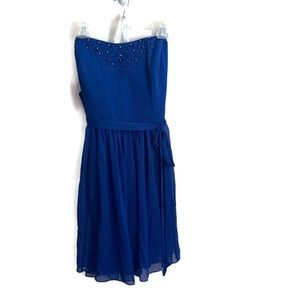 David’s Bridal strapless dress blue size 24 NWT